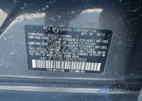 2023 Subaru Crosstrek Premium from USA, damaged, VIN JF2GTAEC8PH207800